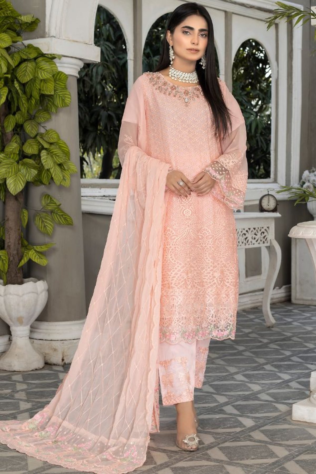 Chiffon on sale suit design