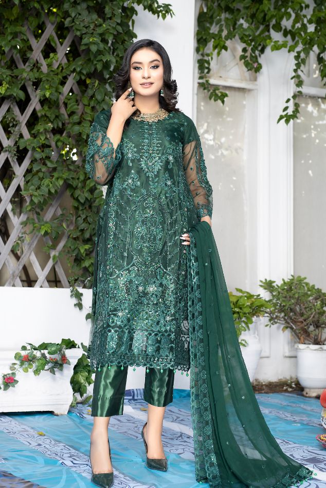Luxurious Green organza dress-bridal dress by ketifa-shop now