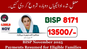 Great News: BISP November 2025 Payments Resumed for Eligible Families – Check Your Rs. 13,500 Status Now