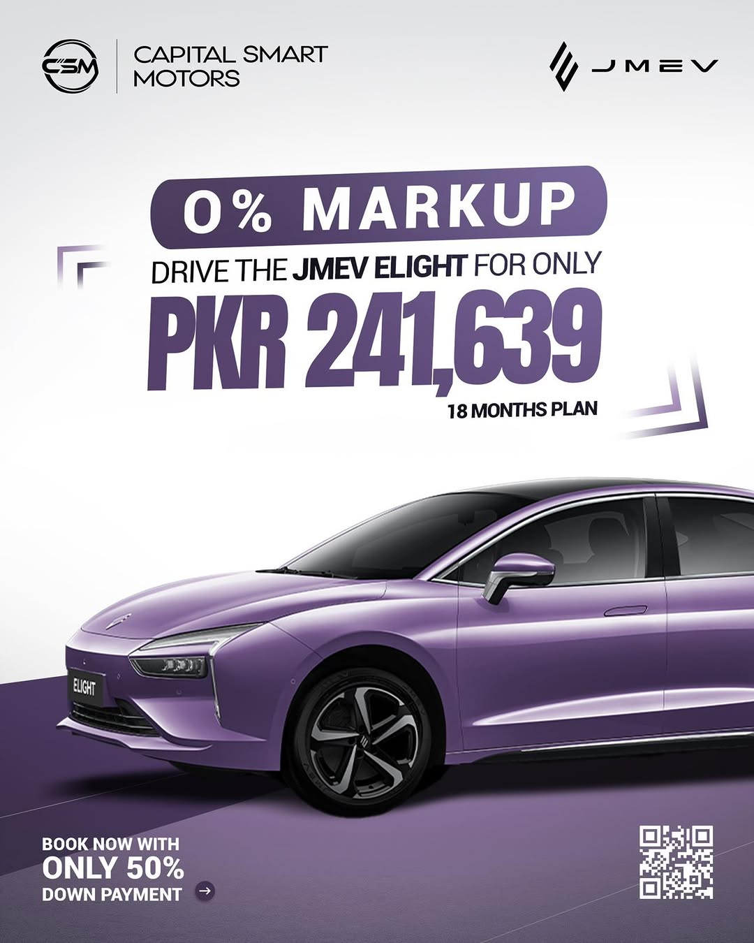 JMEV Elight Now Available in Pakistan on 0% Markup Monthly Installments